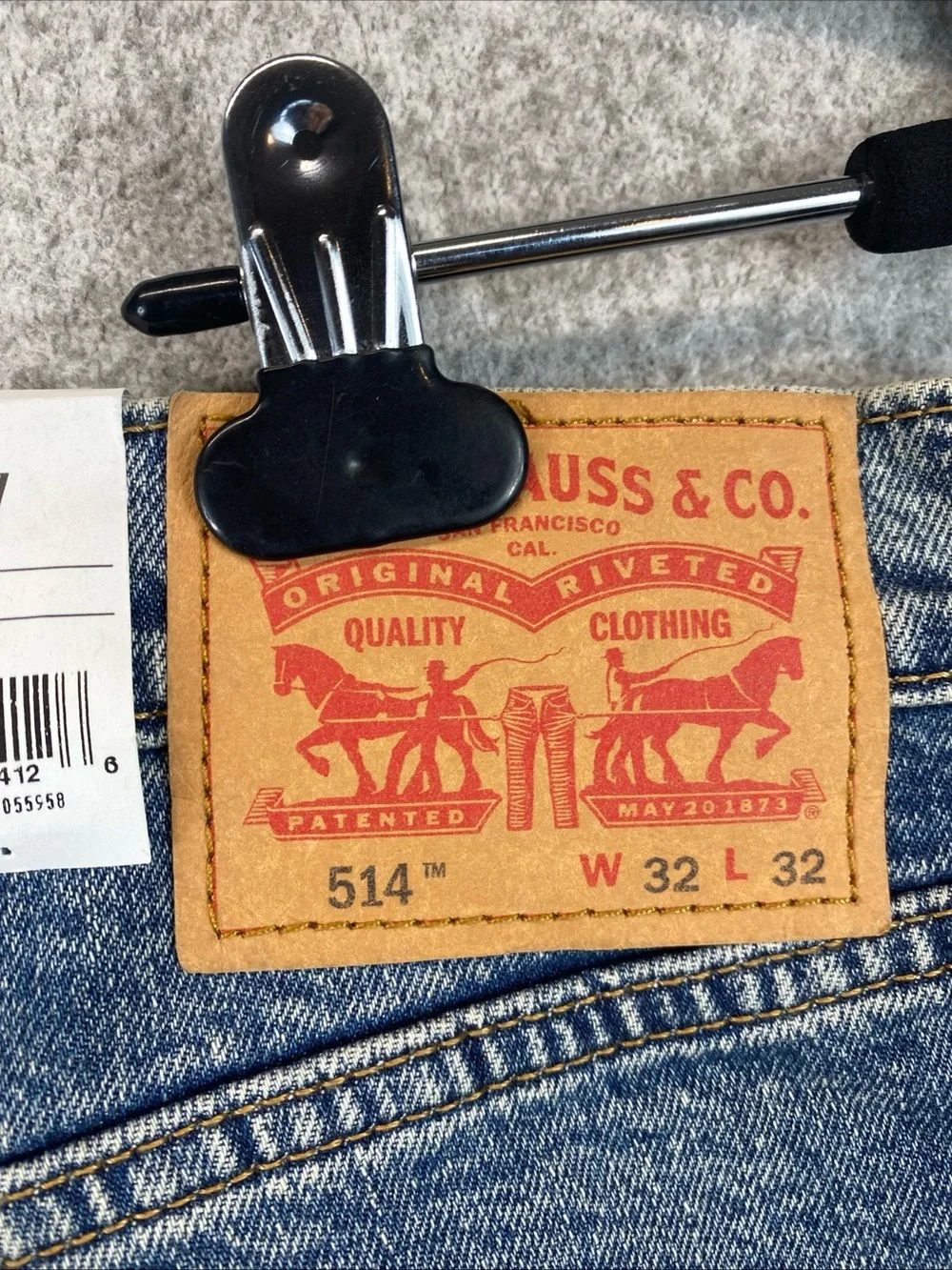 Levi's Men's 514 Straight Flex Jeans 32x32 Fade Blue Reg Fit Sits Low On Waist